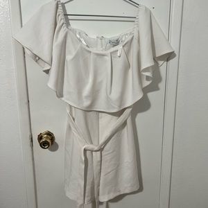 NY& Company white off shoulder White Romper size Medium